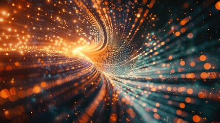 Poster - a unique abstract image featuring a spiral of lights. perfect for adding a modern touch to any desig
