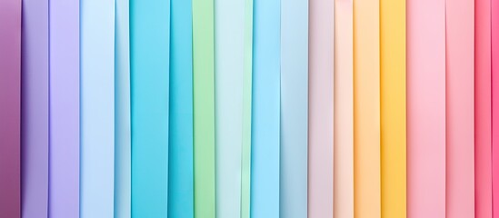 Poster - A vibrant backdrop of colorful paper sheets in a variety of creative pastel colors perfect for showcasing copy space images