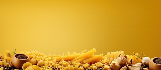Aufkleber - Concept of pasta ingredients with copy space image