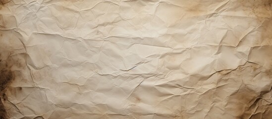 Poster - A grungy background featuring a crumpled paper with glued stains and creases providing ample copy space