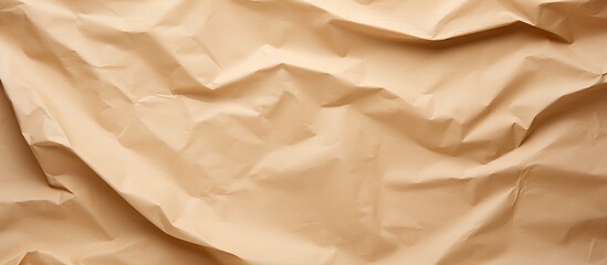 Poster - A white sheet of crumpled paper contrasts against a brown paper background providing a clean area for additional content in the image