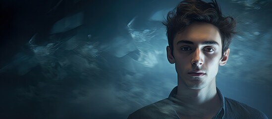 Aufkleber - A young man is featured in the copy space image