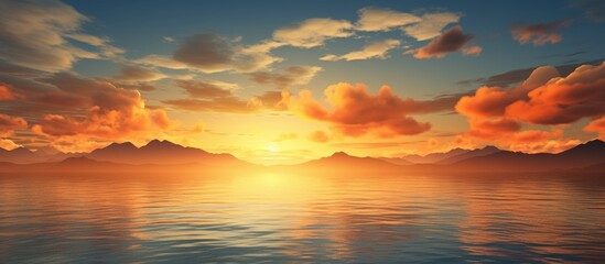 Aufkleber - A breathtaking sunset scene with a stunning background perfect for adding copy space to your image