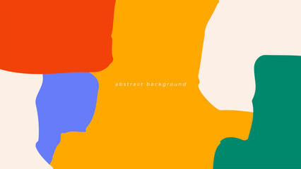 Fototapete - Abstract background with various color hand drawn dynamic shapes for creative graphic design. Vector illustration.