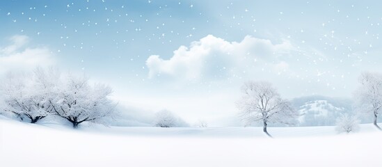 Poster - Snow on a white background with copy space image