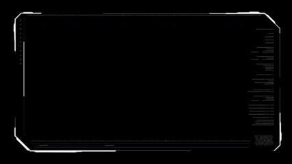 Poster - universal technology line and frame video overlay futuristic hud head up display interface template 