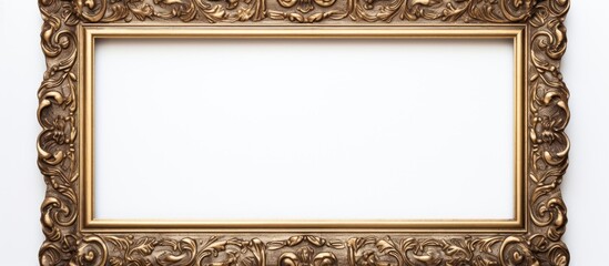 Leinwandbilder - A picture frame with a white background is placed in isolation providing a copy space image