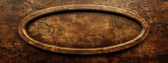 Leinwandbilder - An oval shape framing a blank space in the center of the page. for symbol or text.