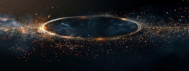 Leinwandbilder - An oval shape framing a blank space in the center of the page. for symbol or text.