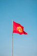 Waving Kyrgyzstan country flag , vertical shot