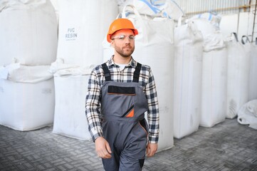 Wall Mural - Factory worker. Man working on the production line