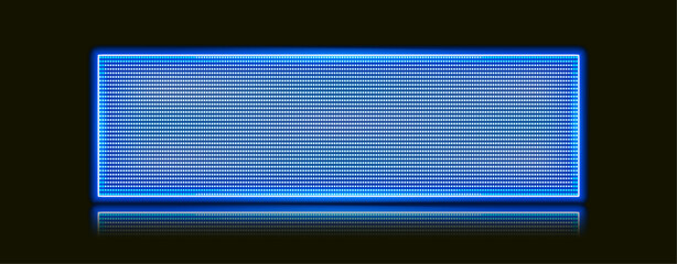 Poster - Glowing LED Screen and Video Display. LCD and LED Dot Pixels Wall with Diodes' Glow Light Grid. Vector Illustration 