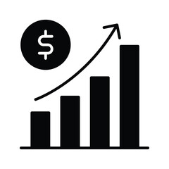 Wall Mural - Creatively designed icon of money growth, trendy icon of business growth