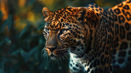 Wall Mural - A captivating image showcasing the complete beauty of a leopard against a beautiful natural backdrop, with its sleek fur and distinctive markings creating an unforgettable 4K wallpaper. 