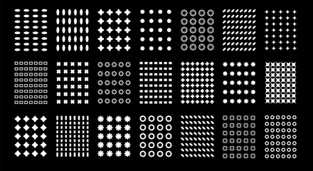 Poster - y2k abstract shapes and figures. decorative elements for graphic design, trendy brutalist forms in 2