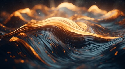 Poster - Generative AI Intriguing and intricate textures blending harmoniously in an abstract backdrop.