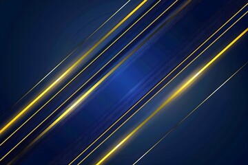 Poster - blue background with yellow lines, modern design vector illustration