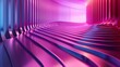picture of an abstract, glossy, brilliant geometric background with gradient pink and purple lines that never end