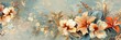 Beautiful fantasy vintage wallpaper botanical flower bunch, vintage motif for floral print digital background