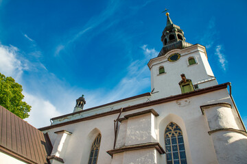 Wall Mural - Tallinn streets and buildings on a sunny summer day, Estonia