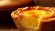 Close-up illustration of Bake egg tart delicious and premium dessert food,for menu recommend and advertising in restaurant.