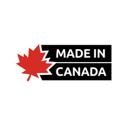 Wall Mural - Emblem logo of Made in Canada product design vector label