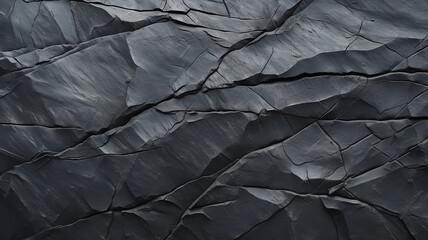 Wall Mural - black background, stone texture with cracks, charcoal view for design