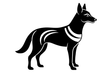 Sticker - dingo line art silhouette illustration