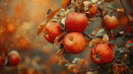 Wall Mural - view of the apple harvest