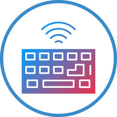 Poster - Vector Design Wireless Keyboard Icon Style