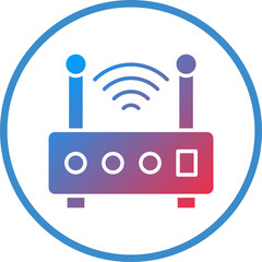 Poster - Vector Design Wireless Router Icon Style