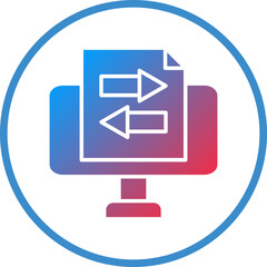 Poster - Vector Design Online File Transfer Icon Style