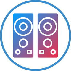 Poster - Vector Design Speaker Icon Style