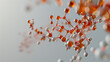 © Iqra Iltaf - Complex molecule model with red and white atom structure isolated background