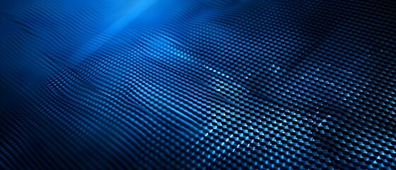Poster - Blue background with carbon fiber texture pattern vector presentation design 

