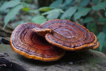 Poster - A reishi mushroom. trending superfood with health benefits