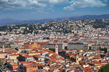 Wall Mural - Nice old town famous resort cityscape France