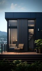 Wall Mural - black dark home