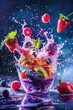 A beautiful summer dessert with berries and fruits. Selective focus.
