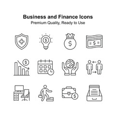 Wall Mural - Grab this creatively crafted icons set of business and finance