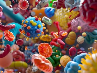 Poster - metabolic comparison of hormones in vibrant digital artwork infographic