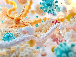 Poster - Captivating 3D Visualized Infographic of Metabolic Hormone Interactions