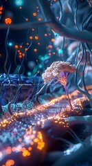 Poster - Infographic Illustrating Insulin s Role in Modulating Neurotransmitter Release and Synaptic