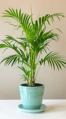 Sticker - decorative house plants. indoor parlor plants in a pot with plain background