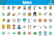 © Pexelpy - Space Icons Set.Perfect Pixel.Vector Illustration