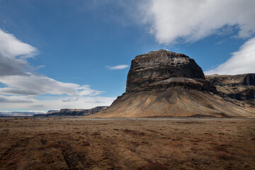 Ancient massive volcanic rock structure