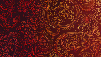 Poster - Abstract Seamless pattern with floral element henna style vector image