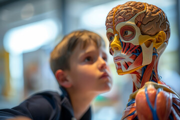 Poster - inquisitive minds exploring the wonders of the human body through anatomy models and interactive lea