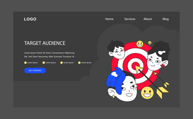 Poster - Target audience engagement concept. Flat vector illustration.