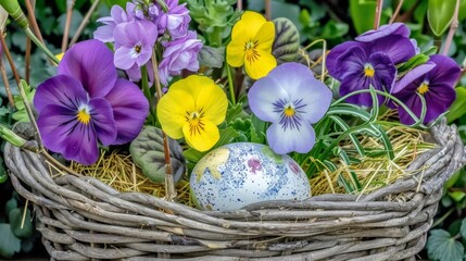 Canvas Print - Easter concept and colors. Holiday background with Easter Eggs